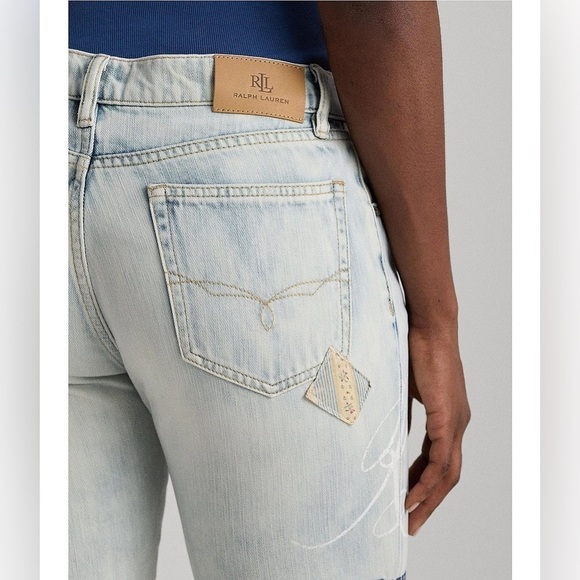 Lauren Ralph Lauren
Patchwork Twill Denim Relaxed Tapered Mid Rise Ankle Jean - Picture 4 of 13